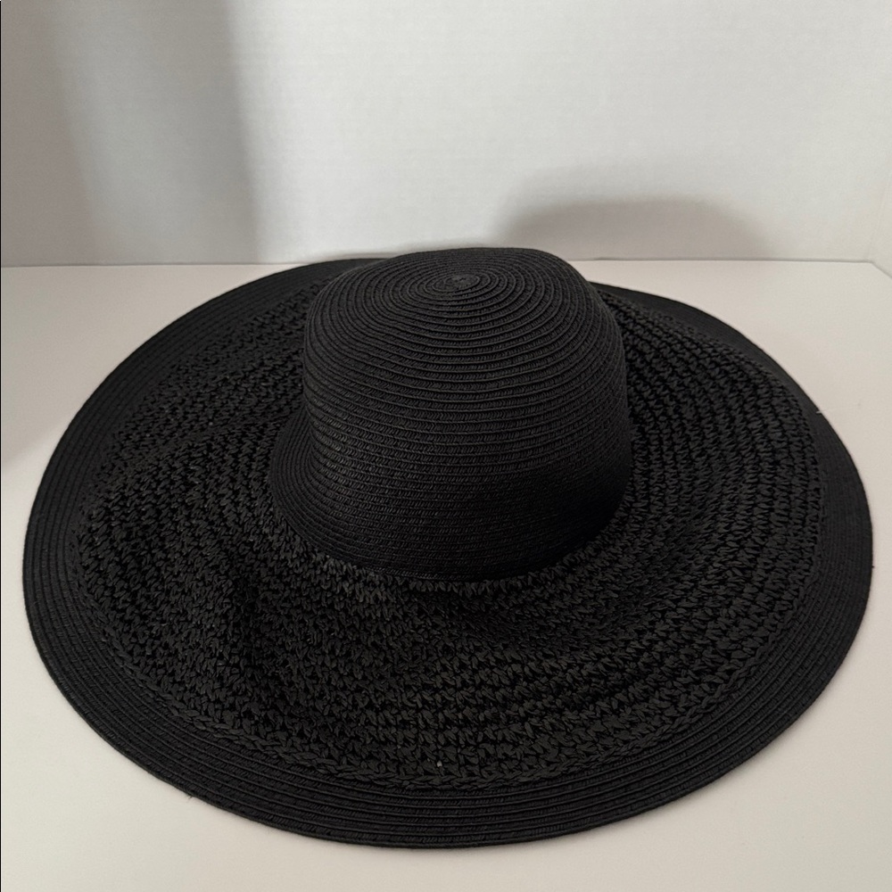 J. Crew Straw Hat Black NWT